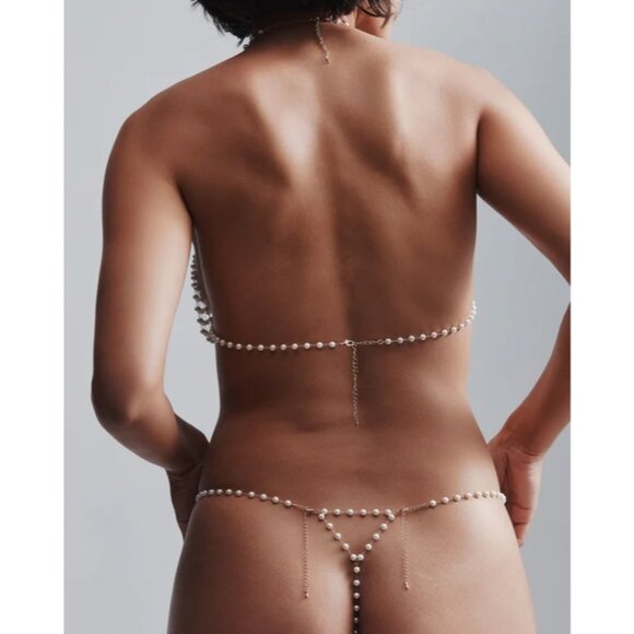 BLUEBELLA Soft Bra in Pearl Medium/Large New Womens Cropped Bralette - Picture 12 of 13